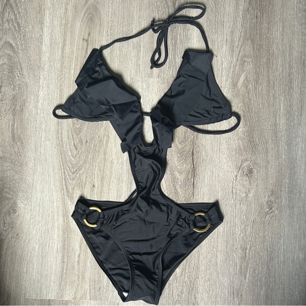 3/$20 Apollo Swim Black One-piece